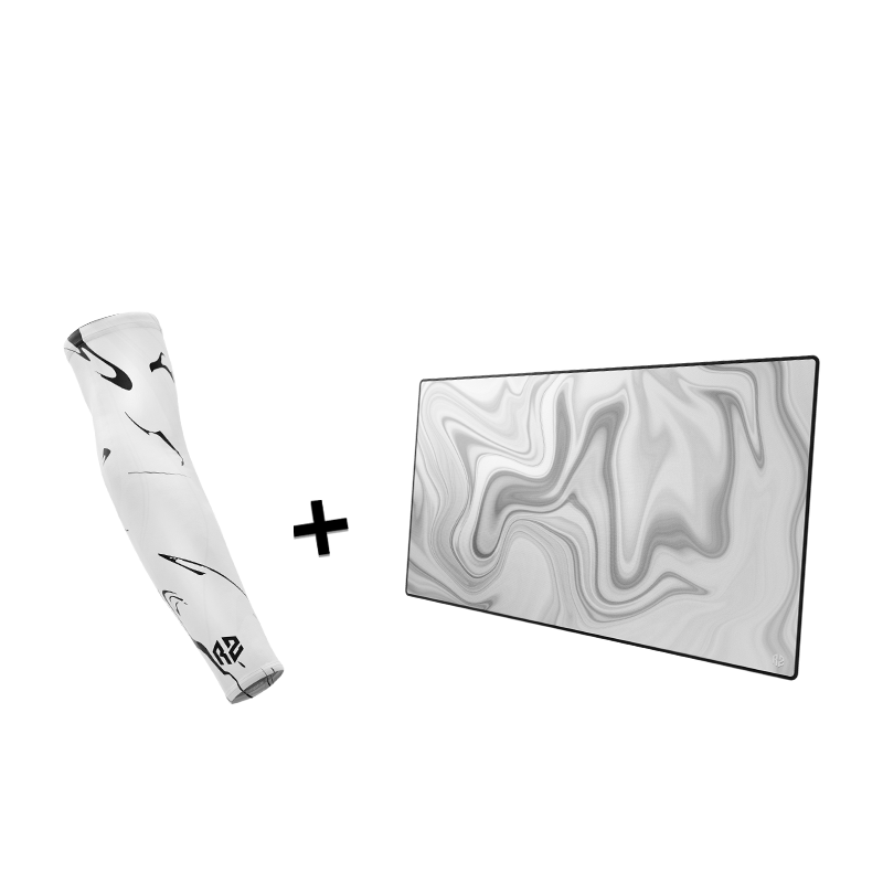 RZ WHITE BUNDLE - Mousepad (Speed) + Arm Sleeve