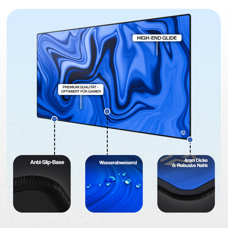 RZ Mousepad Liquid Blue - Control