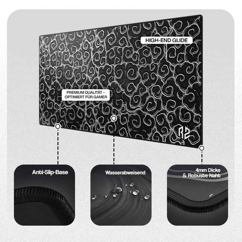 RZ Mousepad Cloud Black - Speed
