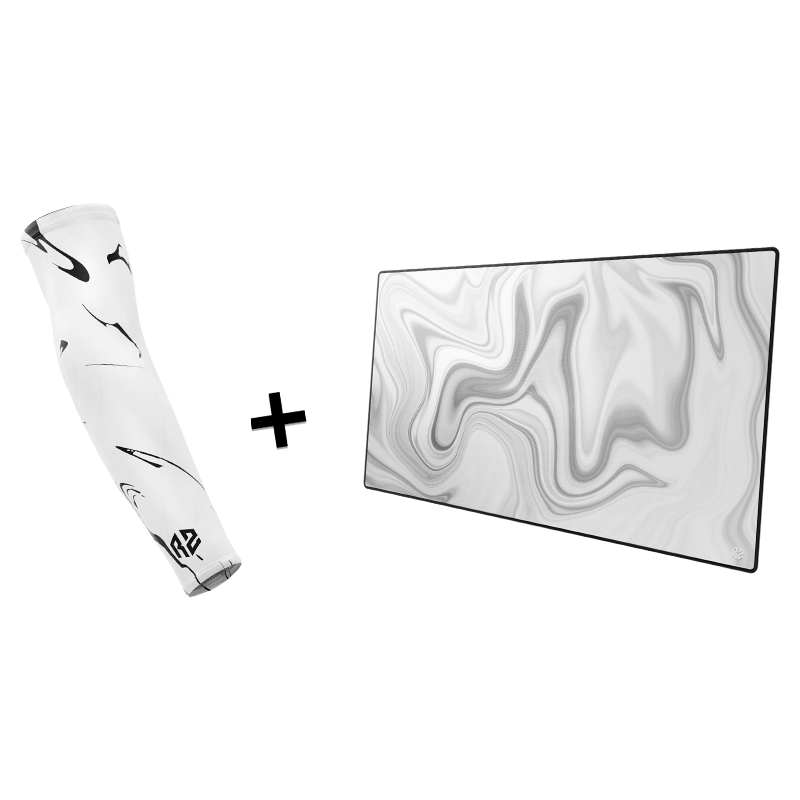 RZ WHITE BUNDLE - Mousepad (Speed) + Arm Sleeve